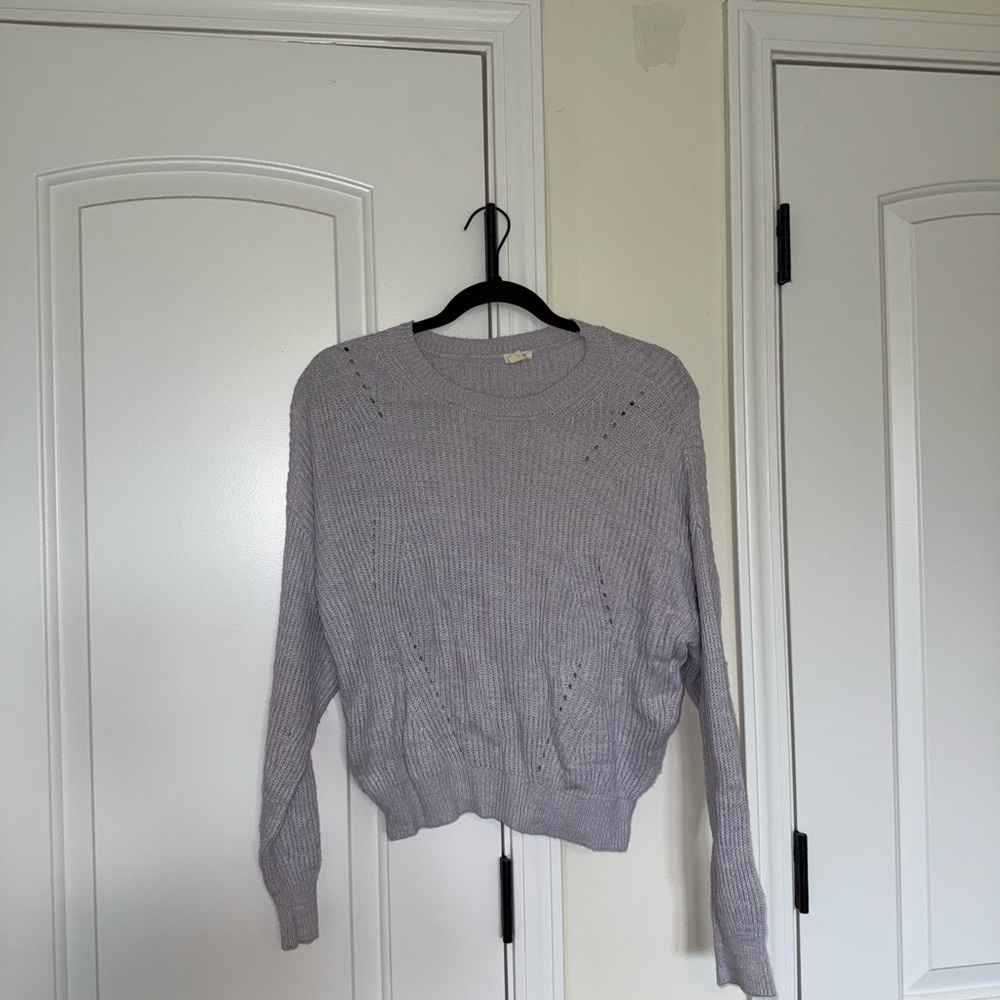 Garage Purple Crew Neck Sweater